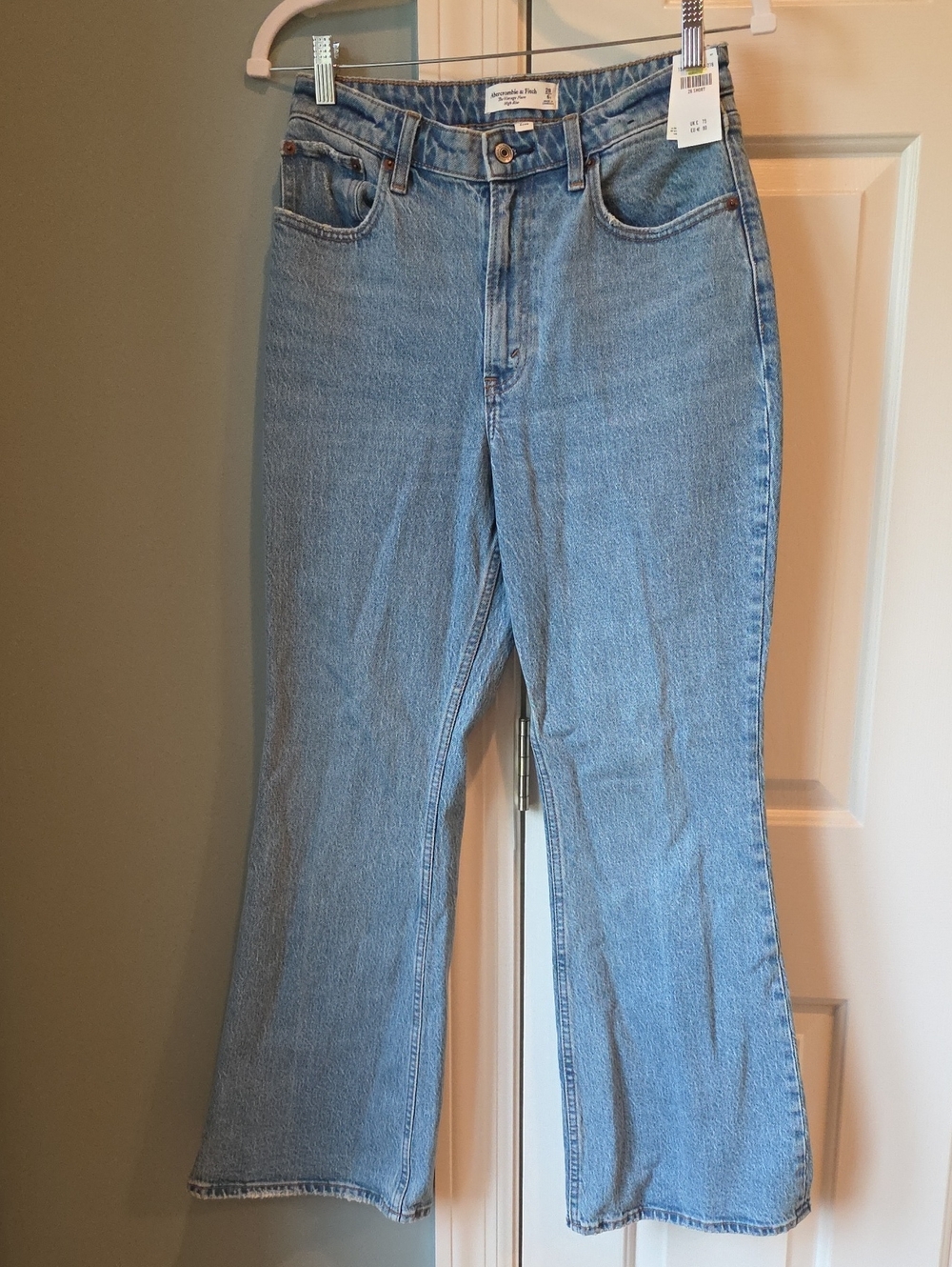 Abercrombie & Fitch Light Blue High-Rise Wide Leg Jeans